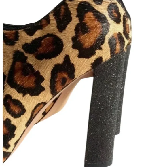 Sam Edelman size 10 Felix leopard calf hair platform bootie NWOT